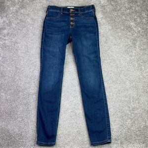 Abercrombie Kids Jeans Girl’s 15/16 Blue Legging High Rise Pull On Dark Wash